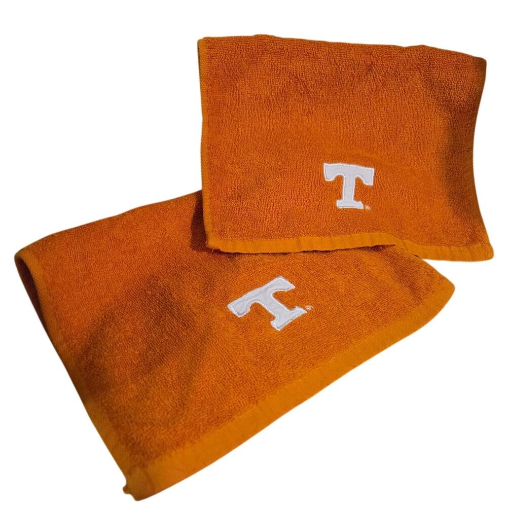 Set 2 Orange Tennessee Volunteers College Football QB Game Towel Embroidered